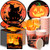 Sliner 180 Pcs Halloween Party Supplies Plates Napkins Cups Serve 30 Halloween Disposable Paper Dinner Dessert Plates Spooky Napkins Cocktail Beverage Cups Plastic Fork Set Halloween (Orange,Pumpkin)