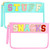 2 PCS Chenille Letter Bag Snacks Clear Pouch, Preppy Travel Stuff Bag Waterproof Flat Clear Snack Bags with Zipper for Women Girls