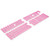 MarsHopper Pudding Keycaps - Double Shot PBT Keycap Set with Translucent Layer, for Mechanical Keyboards, Full 104 Key Set, OEM Profile, Standard ANSI 104 English (US) Layout - Pink