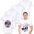 JenPen 5-Pack Unisex Sublimation Blank T-Shirt Crew Neck Short Sleeve White Polyester (S)