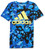 adidas Boys' Short Sleeve Cotton Allover Camo BoS Logo T-Shirt, Team Royal Blue, Medium (10/12)