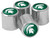 NCAA Michigan State Spartans Metal Tire Valve Stem Caps, 4-Pack