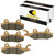 Caltric Front Left and Right Brake Pads Compatible with Yamaha 1XD-25806-00 VD 1XD-25806-11-00 250/3