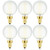 Leools E12 Frosted LED Bulbs, 40W Candelabra Dimmable Chandelier Light Bulbs 2700K Warm White G16.5 4W E12 g50 Vintage Globe LED Filament Edison Candle Bulb with Decorative 6Pack