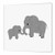 3dRose ht_195248_3 Mom and Baby Elephant-Iron On Heat Transfer, 10 by 10", for White Material
