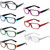 FancyG Vintage Inspired Classic Retro Style Rectangle Shape Glasses Frame Clear Lens Eyewear 7 Pieces Color Set13