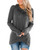 Fallorchid Womens Cowl Neck Tunic Tops Long Sleeve Pullovers Casual Drawstring Sweatshirts (Charcoal,Large,Female,Adult,US,Alpha,Large,Regular,Regular)