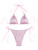 Cozyease Women's Sexy Two Piece Swimsuit Metallic Bikini High Waisted Halter Bathing Suit for Women Pink M