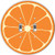 Rikki Knight RND-LSPDBL-1 Artsy Orange Half Slice Round Design Double Toggle Light Switch Plate