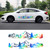 JSCARLIFE Mountain Range Car Decals, Practical Laser Car Body Graphics Decals, Waterproof Vinyl Car Auto Graphics Body Side
