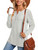 Aodemo 2023 Women's Fall Long Sleeve Henley Tops Button Up Tunic Casual Loose Blouse For Leggings L, Light Gray