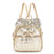 KL928 Girls Bowknot Polka Dot Cute Mini Backpack Small Daypacks Convertible Shoulder Bag Purse for Women (Golden-01)