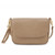EVVE Small Crossbody Bag for Women Trendy Flap Saddle Purses with Tassel Vegan leather Shoulder Bag - Taupe