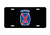 US Army Division - 10th Mountain SSI - Black Aluminum License Plate