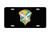 US Army Division - Intelligence and Security Command - INSCOM - Black Aluminum License Plate