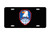 US Army Division - Space and Missile Command SSI - Black Aluminum License Plate