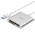 UNITEK USB 3.0 SD Card Reader Memory Card Reader Writer Compact Flash Card Adapter for CF/SD/TF Micro SD/ Micro SDHC/MD/MMC/SDHC/SDXC UHS-I Card for Windows, Mac  Silver (Aluminum)
