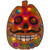 Northlight 15" Lighted Sugar Skull Pumpkin Halloween Window Silhouette Decoration