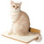 Made4Pets Cat Wall Shelf, Cat Hammock and Perch Wall Mounted Step for Indoor Kittens, Modern Cat Furniture Floating Shelves Wood Climbing Steps with Sisal and Plush Mats for Scratching, Lounging