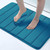 Buganda Memory Foam Bath Mat Rug, 30" x 20", Ultra Soft and Non-Slip Bathroom Rugs, Water Absorbent and Machine Washable Bath Rug for Bathroom, Shower, and Tub, Peacock Blue