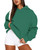 PRETTODAY Women's Oversized Hoodie Casual Sweatshirts Long Sleeve Solid Loose Pullover Tops Green