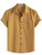 VATPAVE Mens Striped Summer Shirts Casual Button Down Short Sleeve Beach Stylish Shirts Small Khaki