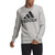adidas Men's Fleece Sweatshirt, Medium Grey Heather/Black, Large