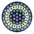 Polish Pottery Dessert Plate 8-inch Peacock Leaves