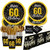 60th birthday decorations for men women - (Total 169pcs) black gold Birthday supplies Plates and Napkins, Cups, Knives, Forks, Spoons Included, tablecloth, Disposable Tableware for 24 Guests