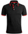 ZITY Mens Polo Shirt Short Sleeve Sports Golf Tennis T-Shirt 110-BlackRed 2XL