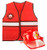 Tigerdoe Fireman Costume - Construction Costume - Occupation Costume (Red Fireman Hat and Vest)