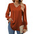 Funlingo Blouses for Women Long Sleeve Fall Business Causal Tunic Tops Dressy Work Office Chiffon Long Shirts Solid Caramel L
