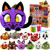 Klever Kits 12 Pcs Halloween 3D Pumpkin Decorating Kit, DIY Crafts for Kids,Halloween Pumpkin Decorating & Coloring Craft DIY Arts and Craft Coloring Pumpkin Paint Kit for Kids Halloween Party