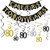 Tuoyi 80th Birthday Party Decorations KIT - Cheers to 80 Years Banner, Sparkling Celebration 80 Hanging Swirls, Perfect 80 Years Old Party Supplies 80th Anniversary Decorations