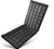 Joyzy Bluetooth Folding Keyboard Foldable Bluetooth Keyboard Rechargable Full Size Folable Keyboard for iOS Android Smartphone Tablet Windows Laptop (Black)