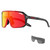 KAPVOE Polarized Cycling Glasses with 3 Interchangeable Lenses TR90 Sports Sunglasses Women Men