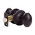 Design House 779181 Egg Privacy Bed and Bath Door Knob, Matte Black