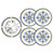 Le Cadeaux Melamine 6.5 Inch Appetizer Plate Set of 4, Sorrento