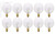 (10 Pack) 25 Watt Clear G16.5 Decorative (E12) Candelabra Base Globe Shape...