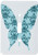 3dRose LSP_59341_1 Pretty Blue Damask Butterfly Single Toggle Switch