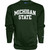 Blue 84 Men's Michigan State Spartans Crewneck Sweatshirt Arched Team Color, Team Color, Large
