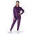 Wright's Women's Velour Tracksuit 2 Piece Zip Up Hoodie and Jogger, Purple, Small