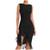XLLAIS Women Ruffle Hem Sexy Ruched Bodycon Summer Mesh Tank Dress Party Clubwear Black Small
