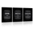 Grind Hustle Execute Quotes Canvas Wall Art, Motivational Reminder Decor Positive Affirmation Poster Inspiration Success Wall Hanging Picture Encouraging Gift for Home Office Workplace -12X16 3Piece