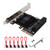 PCI-E SATA Expansion Card 6 Ports PCIe x4 to SATA 3.0 6Gbps Expansion Controller Adapter Card with 6 SATA Cables and Low Profile Bracket, Non-Raid(ASM1166) (PCIE X4 SATA 6 Ports)