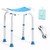 Adjustable Shower Chair for Inside Shower, Paded Shower Stool with Free Assist Grab Bar/Toiletry Bag, Tool-Free Assembly Shower Seat for Bathtub, Shower Bath Chairs for Seniors/Disabled by SOUHEILO