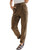 EVALESS Corduroy Pants for Women Petite Casual Drawstring Elastic High Waist Straight Leg Pants Fall 2023 Loose Comfy Trousers with Pockets Brown Small