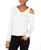 Bar III | Asymmetrical Off-The-Shoulder Top | Mist Grey Heather | L