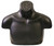 Male Upper Torso Form - Hard Plastic, White or Black