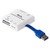 Marly USB 3.0 Card Reader/Writer High-Speed SD, MicroSD, Memory Stick, Compact Flash, xD Picture Card, Memory Stick Micro - White